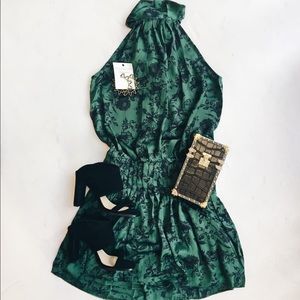 Emerald Green High Neck Dress - US Large